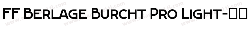 FF Berlage Burcht Pro Light字体转换